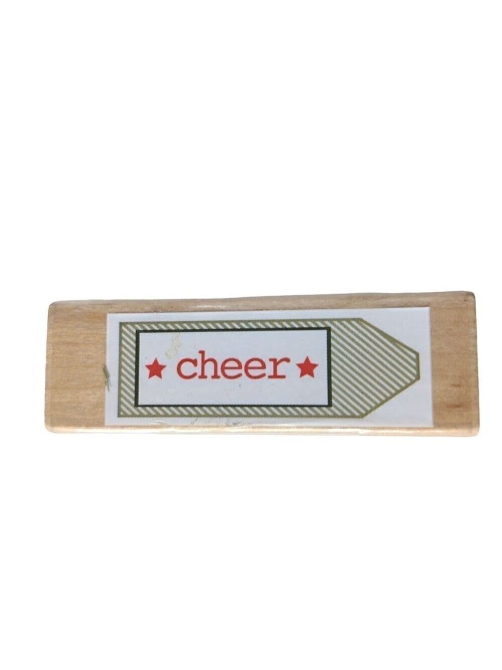 Studio 18 Cheer Rubber Stamp Mounted 3x1